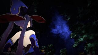 Mona's Wish Breast Butt Giantess expansion growth animation (Genshin Impact)