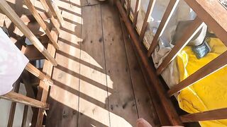 A Nice Blowjob on the Terrace Overlooking the Beach