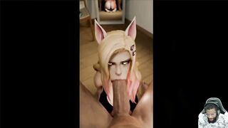 Thicc Ass Doll Cowgirl Ride, Tight Pussy Overwatch Fuck Party, Kda Ahri Sucks Cock and Smallow Cum