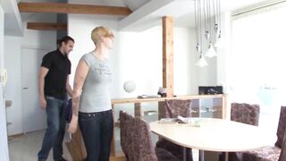 Real German amateur whore with small firm tits and light