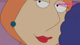 Marge Simpson the lesbian fucked Lois with a strap-on - Cartoon Parody