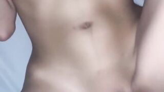Fuck slender teen cum outside and Inside Her Pussy