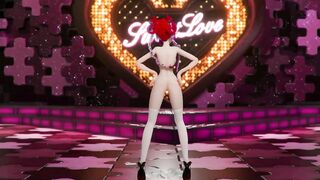 Vocaloid Hatsune Miku Shake It Song Hentai Undressing Dance Tatto White Socks Mmd 3D All Colors