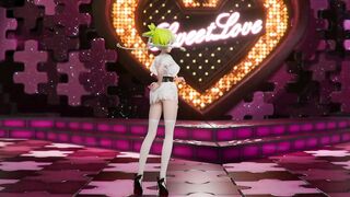Vocaloid Hatsune Miku Shake It Song Hentai Undressing Dance Tatto White Socks Mmd 3D All Colors