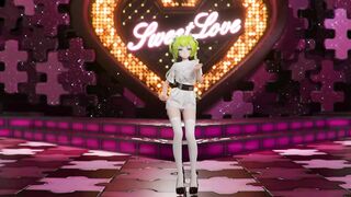 Vocaloid Hatsune Miku Shake It Song Hentai Undressing Dance Tatto White Socks Mmd 3D All Colors