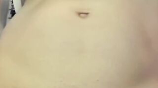 Teasing Nipple While Standing Naked at Work