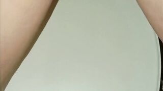 Shameless Hairy Girl Nextdoor filming her Both Holes when she pees standing in the toilet