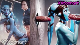 Star Wars Aayla satisfies your sexual desires on the spaceship and lets you cum inside