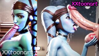 Star Wars Aayla satisfies your sexual desires on the spaceship and lets you cum inside