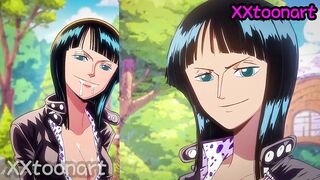 來自One Piece 的 Nico Robin, 古銅色的皮膚令人性慾爆滿 hentai