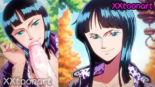 來自One Piece 的 Nico Robin, 古銅色的皮膚令人性慾爆滿 hentai