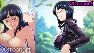 來自One Piece 的 Nico Robin, 古銅色的皮膚令人性慾爆滿 hentai