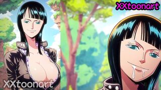 來自One Piece 的 Nico Robin, 古銅色的皮膚令人性慾爆滿 hentai