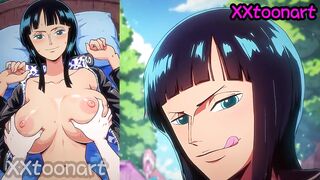 來自One Piece 的 Nico Robin, 古銅色的皮膚令人性慾爆滿 hentai