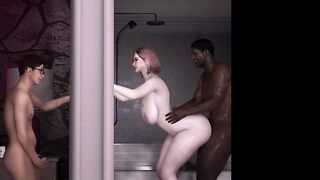 3D Hot BBW Asian MILF Have Cuckold Sex with Big Black Cock