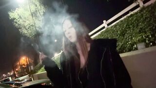 Italian Hot Milf Artemisia Love Cigarette Smoking Fetish Outdoor Long Hair Fetish