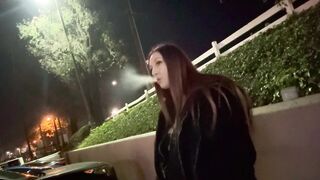 Italian Hot Milf Artemisia Love Cigarette Smoking Fetish Outdoor Long Hair Fetish