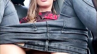 Pulled Over Cause I Really Had To Cum - Risky Masturbation - Sweet Bunny
