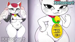DanDaDan - Sex With Furry turbo granny Big Tits Cute Luck Cat