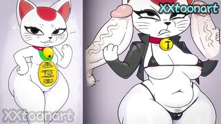 DanDaDan - Sex With Furry turbo granny Big Tits Cute Luck Cat