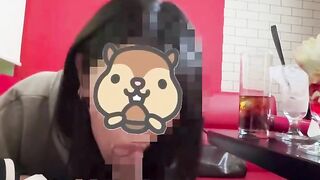 カラオケで生クリームフェラしちゃうRiz
