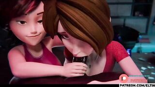 Aunt Cass And Elastigirl Best BBC Blowjob | Amazing Porn 4k 60fps