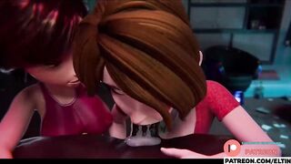 Aunt Cass And Elastigirl Best BBC Blowjob | Amazing Porn 4k 60fps