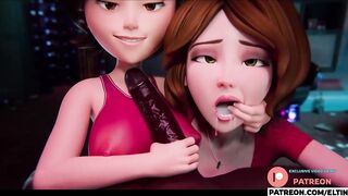 Aunt Cass And Elastigirl Best BBC Blowjob | Amazing Porn 4k 60fps