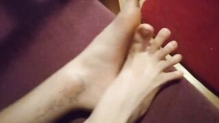 Beautiful White Legs From Which I Take off My Socks