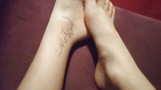 Beautiful White Legs From Which I Take off My Socks