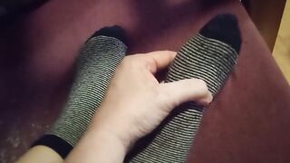 Beautiful White Legs From Which I Take off My Socks