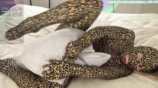 Blondehottiek Chaturbate Humping Pillow in Zentai Catsuit