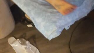 I let horny guy film me from his point of view up my skirt and open my legs wide and tease him