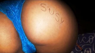 Big Ass Latina with Tremendous Blue Lingerie She Is Very Slutty and Loves to Be Groped