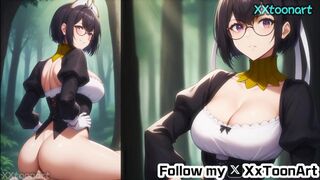 Maid from Solo Leveling Hentai - Bora Lee is Playing her Super big Tits to make you cum