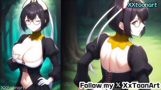 Maid from Solo Leveling Hentai - Bora Lee is Playing her Super big Tits to make you cum