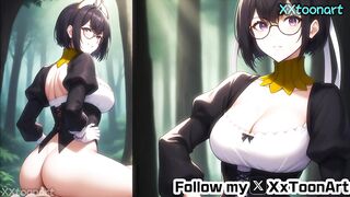 Maid from Solo Leveling Hentai - Bora Lee is Playing her Super big Tits to make you cum