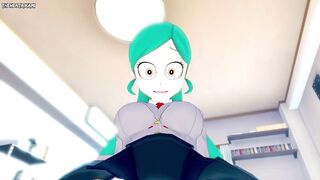POV Hentai Footjob from Tomoko Shiretoko from Boku No Hero Academia