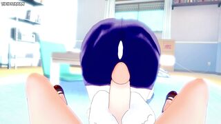 POV Hentai Footjob from Ryuko Tsuchikawa from Boku No Hero Academia