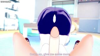 POV Hentai Footjob from Ryuko Tsuchikawa from Boku No Hero Academia