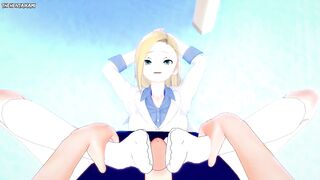 POV Hentai Footjob from Ryuko Tsuchikawa from Boku No Hero Academia