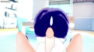 POV Hentai Footjob from Ryuko Tsuchikawa from Boku No Hero Academia