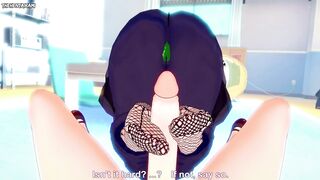 POV Hentai Footjob from Ryuko Tatsuma from Boku No Hero Academia