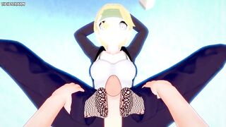 POV Hentai Footjob from Ryuko Tatsuma from Boku No Hero Academia