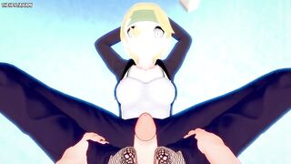 POV Hentai Footjob from Ryuko Tatsuma from Boku No Hero Academia