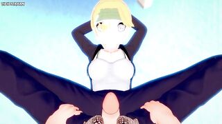 POV Hentai Footjob from Ryuko Tatsuma from Boku No Hero Academia