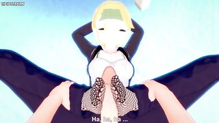 POV Hentai Footjob from Ryuko Tatsuma from Boku No Hero Academia