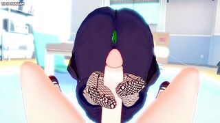 POV Hentai Footjob from Ryuko Tatsuma from Boku No Hero Academia