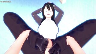 POV Hentai Footjob from Nana Shimura from Boku No Hero Academia