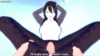 POV Hentai Footjob from Nana Shimura from Boku No Hero Academia
